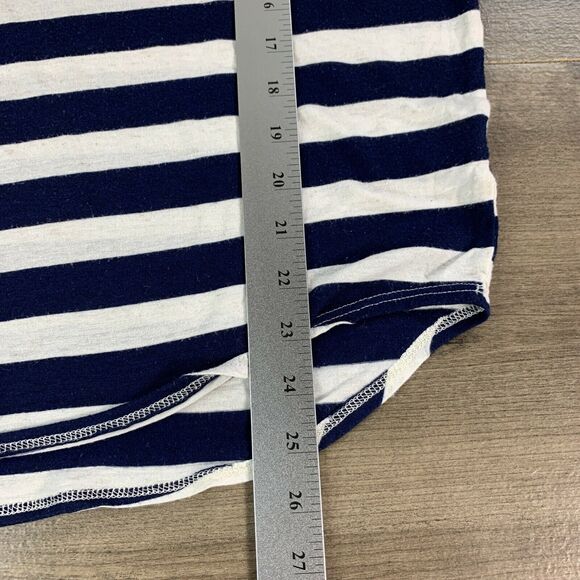 Maurices Womens Size Large Top Striped Blue & White Scoop Neck Lighweight - Picture 4 of 7
